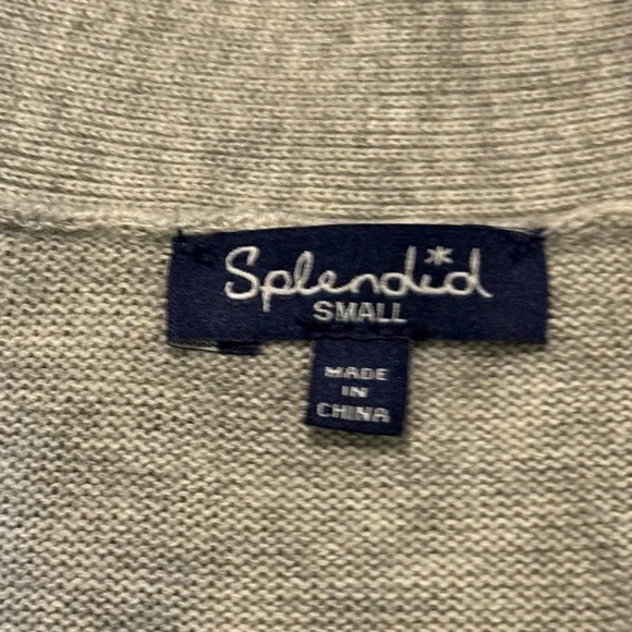 Light Gray Open Front Long 5% Cashmere Cardigan Sz S - Picture 13 of 15